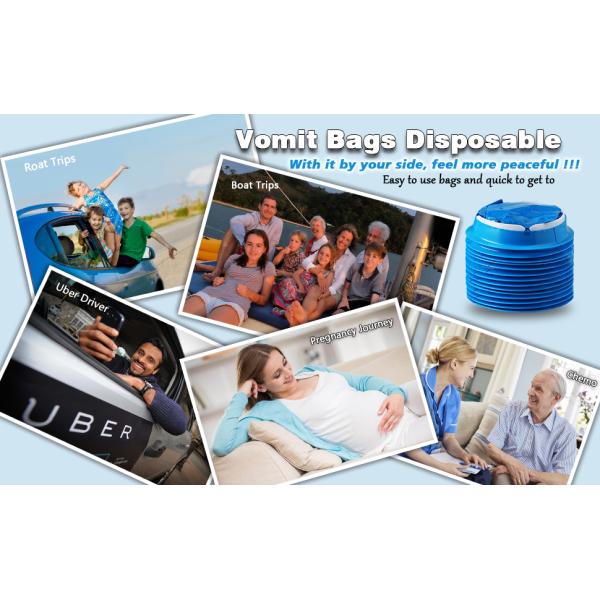 Vomit Bags Disposable, 15 Pack Barf Throw Up Emesis Puke Nausea for Travel Motion Sickness, Car & Aircraft, Kids,1000ml