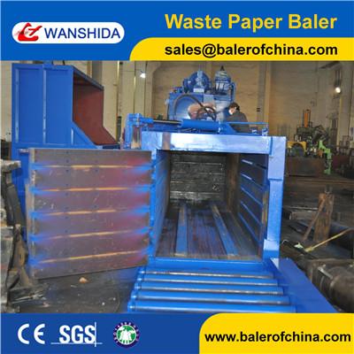 High efficiency full automatic baler for used cardboard&waste paper with conveyor