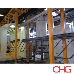 Powder Coating Production Line for Metal Parts PLC Control Unit and Conveyor System