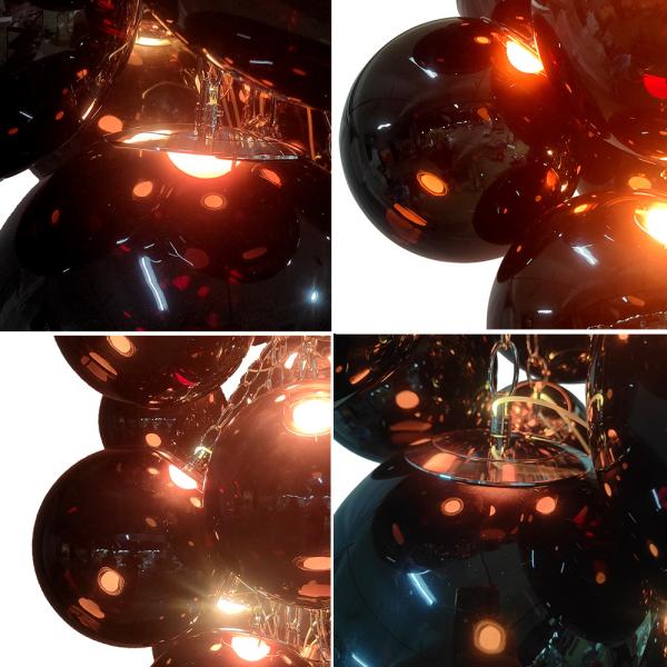 Hôtel en verre simple moderne Art Deco Pendant Lighting de luxe de villa de duplex de lustre de raisin