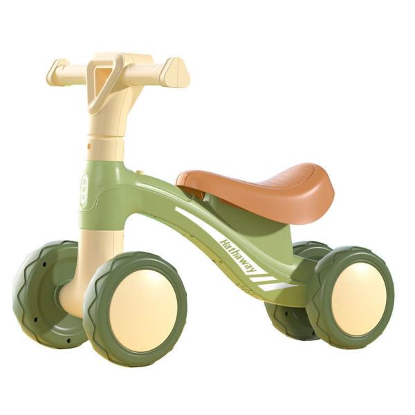 Push Bicycle Balancing Gift for Boys Girls Four Wheels Age 0-3M Handcart Learning Toy