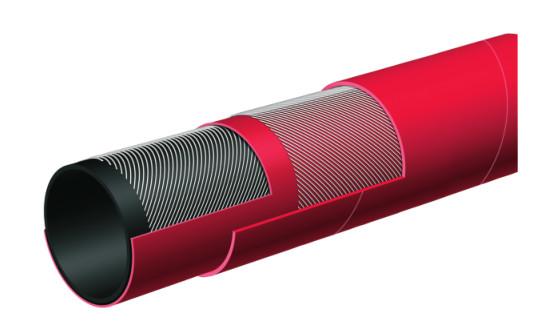 Temperature Resistant Black Lubricant Dispenser Tube / Oil Refueling Hose Nitrile Rubber