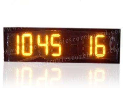 4 dígitos no pulso de disparo de Digitas bonde da cor amarela com exposição da temperatura