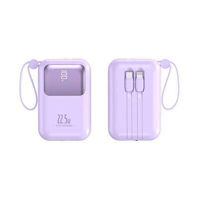 Built-in Cable Portable Power Bank 10000mAh Fast Charging PD20W USB 22.5W for All Phones