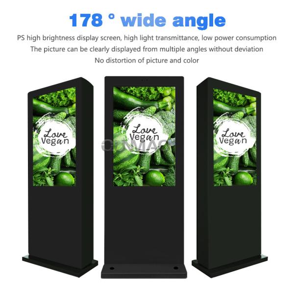 Fabrica Qtenboard 75 pulgadas de pantalla de publicidad de LCD al aire libre 4K HD Red pantalla de LCD señalización digital