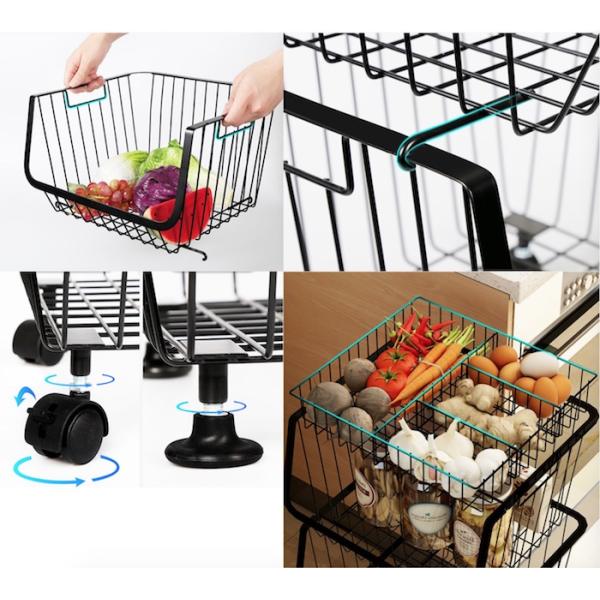 Овоща Kitchenwares нержавеющей стали черноты OEM шкаф съемного разнослоистого включая в набор отложенных изменений