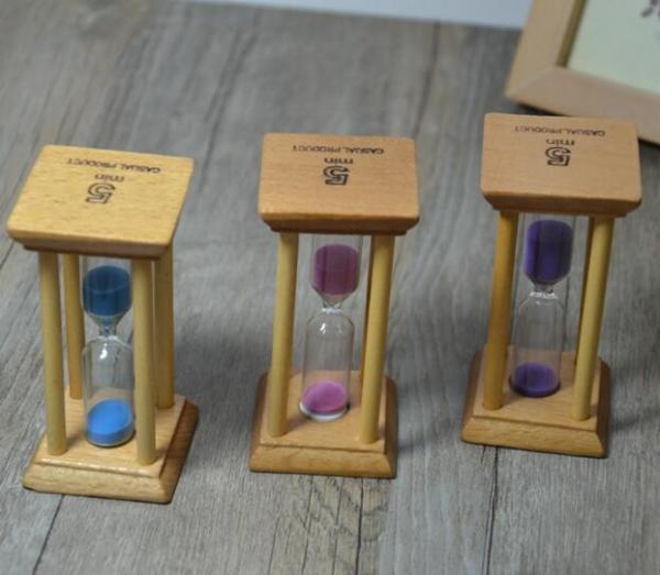 Novelty Mini Wood Sand Timer Hourglass With 3 Minutes,For Home And Restaurant Decoration