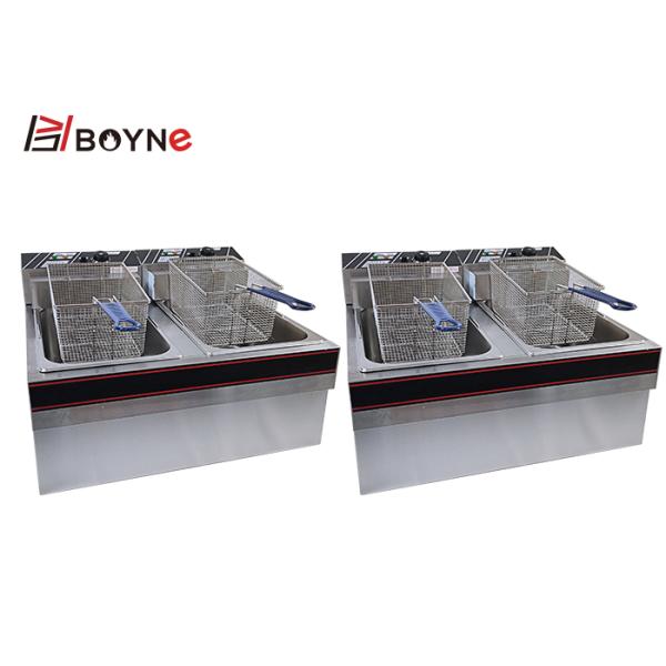 Fried Chicken Fast Food Restaurant Electric Fryer Double Tank