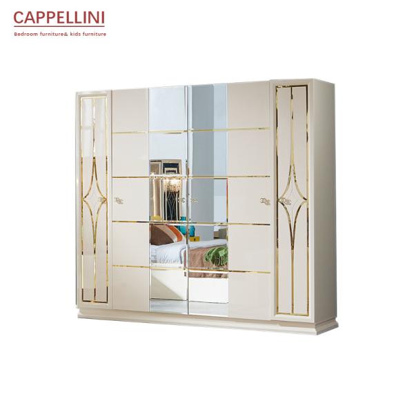 Home Hotel Cabrini White Wood Panel Bedroom Sets OEM ODM