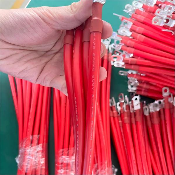 Tinned Copper Conductor Silicone Insulation Battery Connection Cable with 600V Rated Voltage for EV Applications