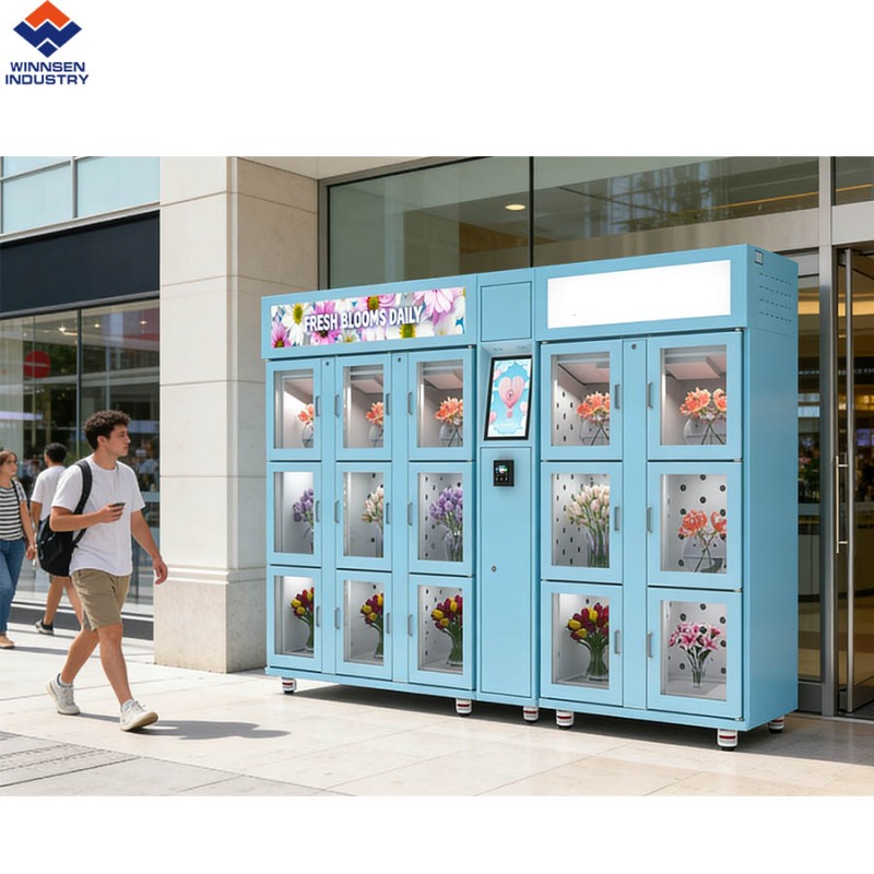 Winnsen Commercial Flower Vending Machine with 19 Inch LCD Cooling System and Real-Time Stock Monitoring