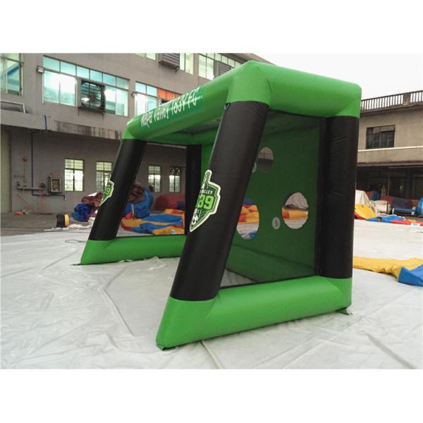 0.6mm PVC Tarpaulin Inflatable Sports Games , Blow Up Soccer Goal For Fun