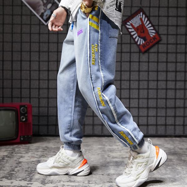 Clothing manufacturers for small orders 100% Cotton Enzyme Wash Men Pants Male Sports Hip Hop Baggy Pants