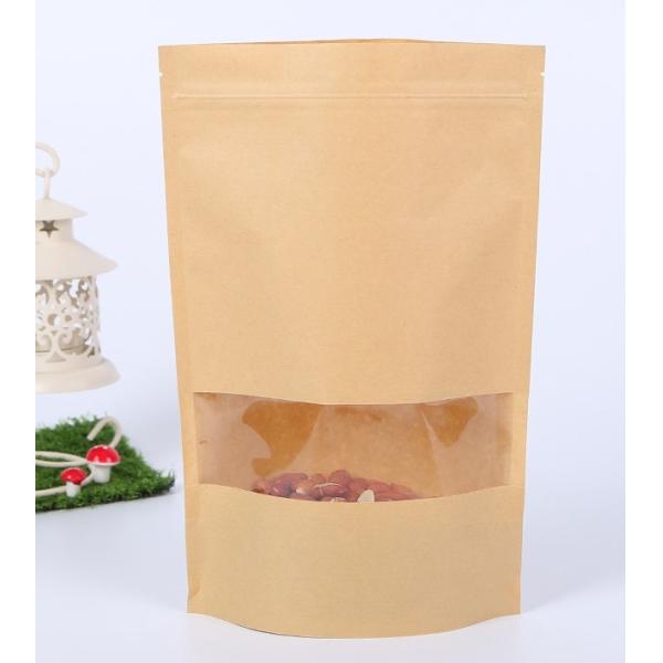 Retail Zipper  Kraft Paper Bags Tea/Food Packaging Stand Up Paper k Bag