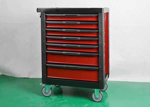 Red Heavy Duty Storage Metal Tool Cabinet Toolbox On Wheels Lockable