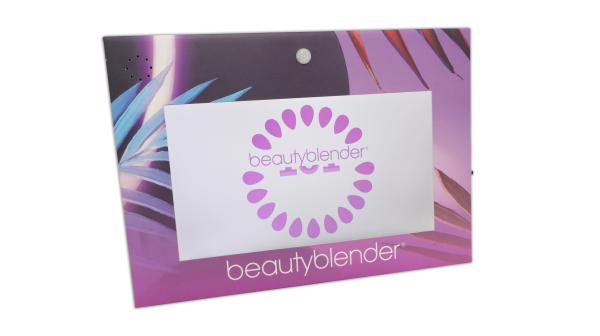 Customized Printed Beauty Display Stand With Back Frame