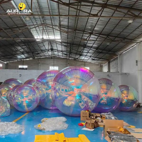 Wedding Event Decoration Inflatable Mirror Balloon , Inflatable Mirror Spheres OEM ODM