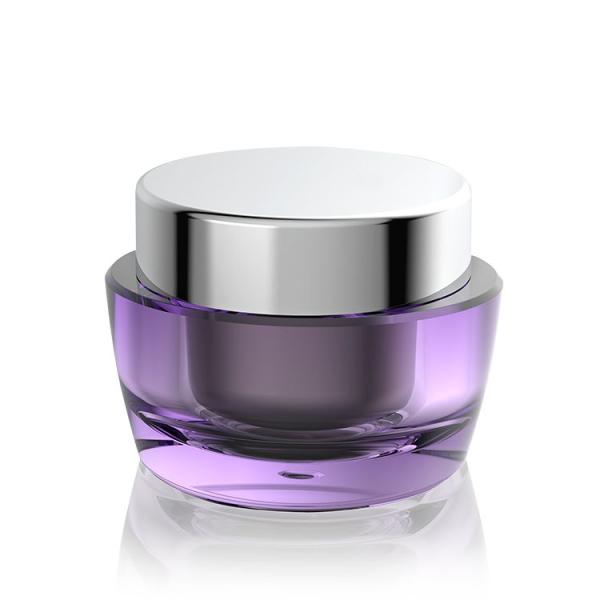 Oval Shape Acrylic Cosmetic Packaging Jars Empty Face Cream Jar 15g 30g 50g