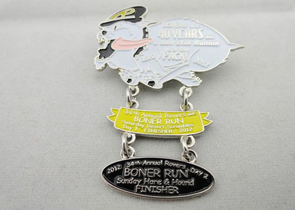 Boner Run Lapel Pin, Soft Enamel Pin with Nickel Plating, Butterfly Clutch for Collectible, Commemorative