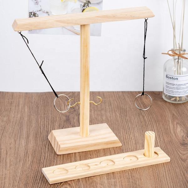 Jeux de lancer des anneaux pour adultes, jeux de jardin, décoration de patio, jeux extérieurs intérieurs, jeu de crochet en bois et de bague pour les bars, la maison, la fête