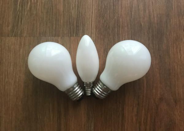 Tuv E27 Light Bulb 600lm , 6w Ac230v Led Indoor Light Bulbs With Milky Glass