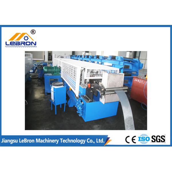Blue Roller Shutter Door Roll Forming Machine , Rolling Shutter Roll Forming