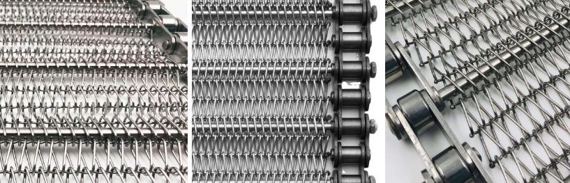 Flat Flex Metal Conveyor Belt Mesh For Food & Beverage Factory