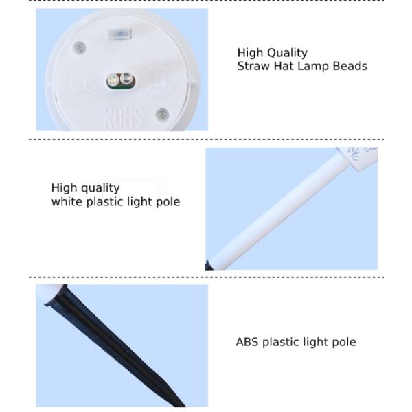 2700K Hollow Butterfly Insert Solar LED Garden Lights Colorful