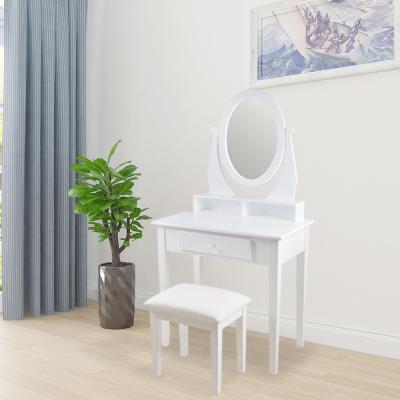 Tamborete espelhado 75*80*40cm branco da tabela de molho da madeira maciça da forma