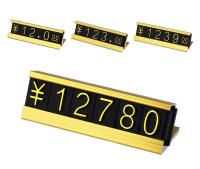 AaL-49-17 S Base de metal Jewelry Watch Display Price Tags Etiqueta para venda a retalho e loja Base de ouro ou preto