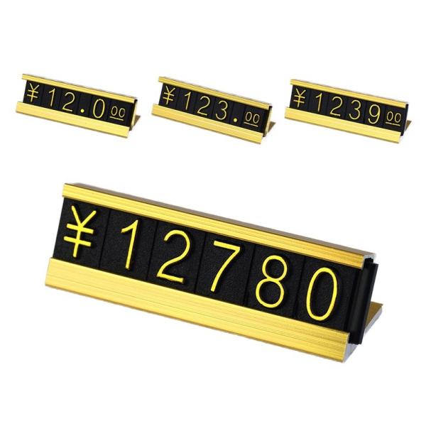 AaL-49-17 S Металлическая основа Ювелирные изделия Часы Дисплейные ценовые теги Этикетки для розничной продажи и хранения Золотая или черная основа