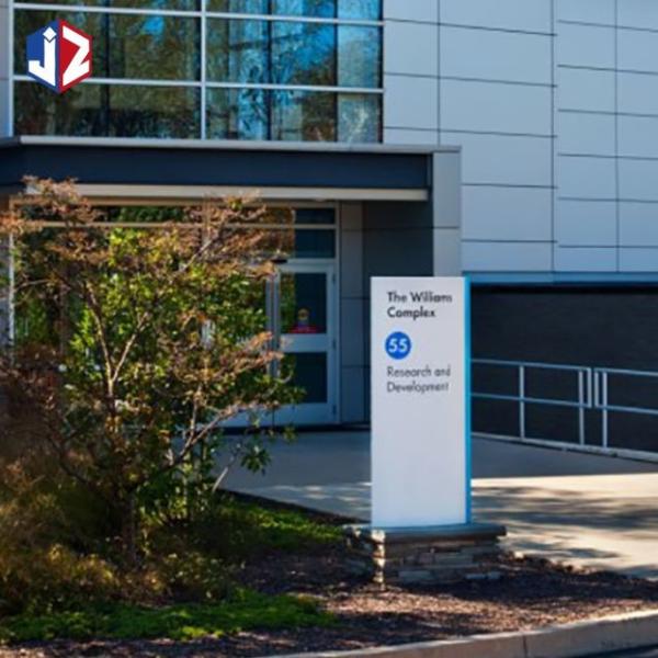 Painted Stainless Steel Directional Wayfinding Signs DC12V Illuminated Outdoor Signs