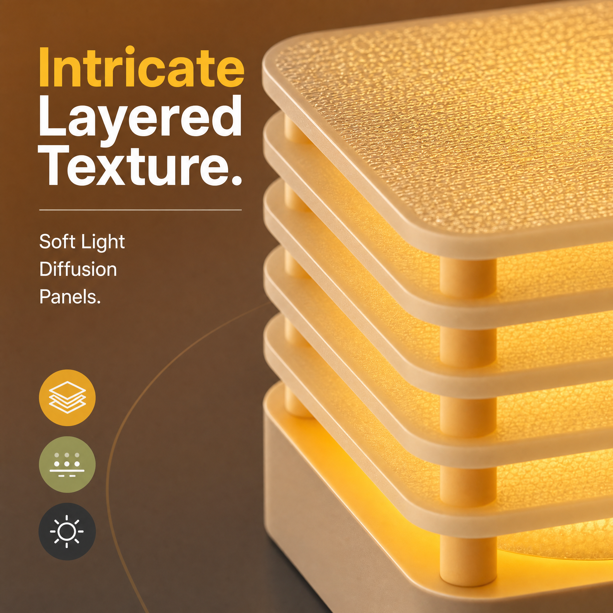 Stacked Layer 3D Printed Lighting Fixtures Geometric 3d Printed Lamp Design