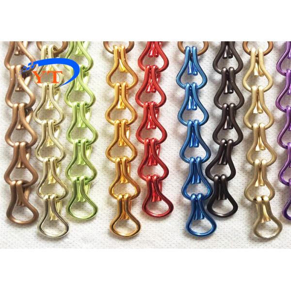 Decoration Aluminum 1.6mm Chain Insect Door Curtains For Living Room