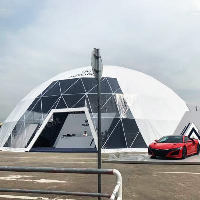Clear Window 30m PVC Geodesic Big Dome Tent Outdoor Vehicle Exhibition SGS Certification