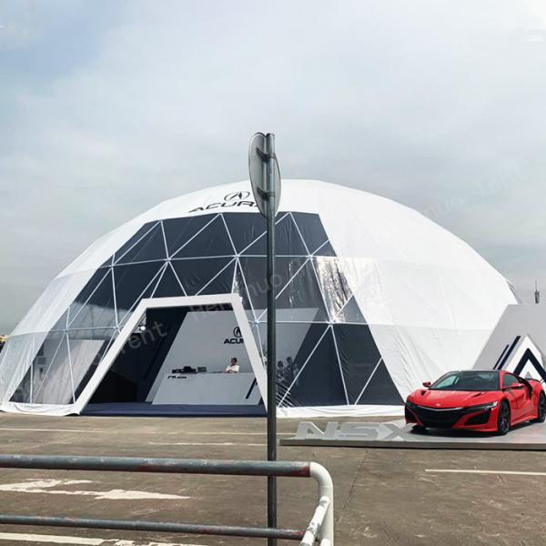 Clear Window 30m PVC Geodesic Big Dome Tent Outdoor Vehicle Exhibition SGS Certification