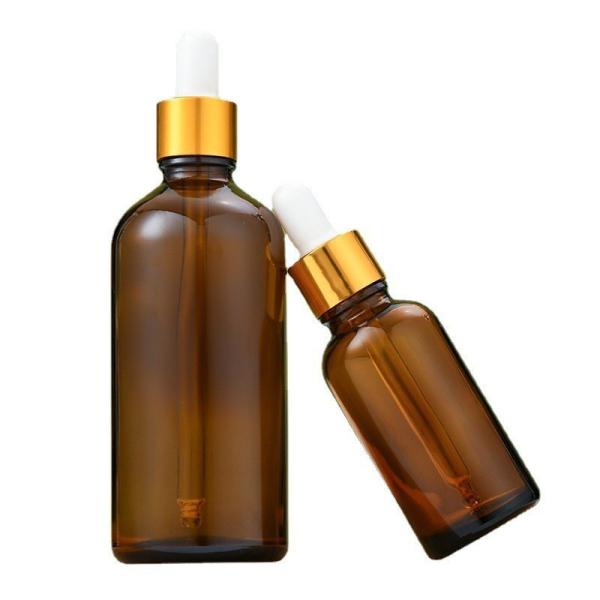 Luxury Glass Collar 5ml 10ml 15ml Hair Oil Essential Oil Perfume Oil Frosted Pink Dropper Bottle With Rose Gold Top