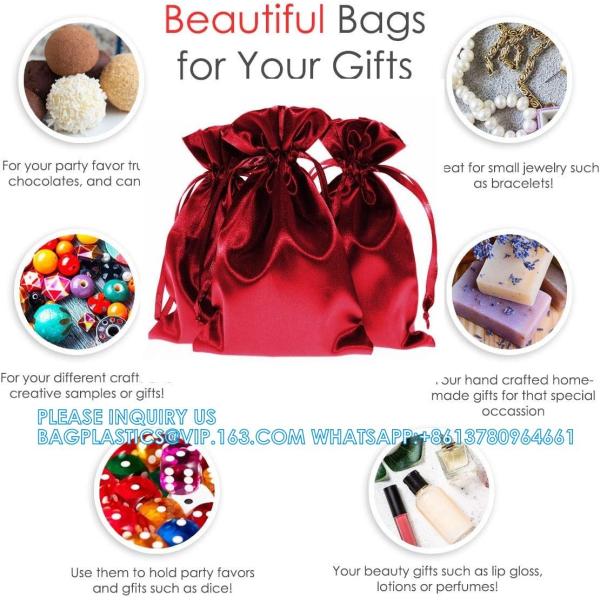 Satin Gift Bags, Jewelry Bags, Wedding Favor Drawstring Bags Baby Shower Christmas Gift Bags