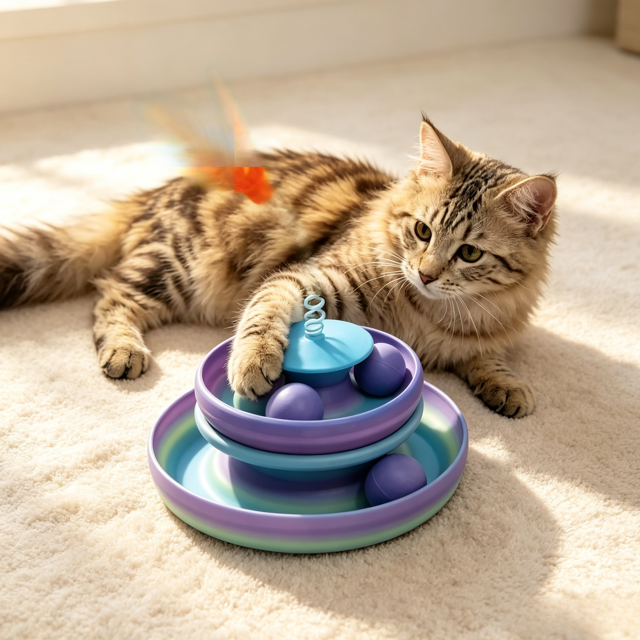 Multi Layer 3D Printed Pet Accessories Detachable Cat Turntable Toy For Indoor