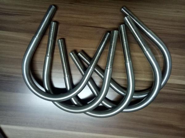 309S / 310S Duplex Stainless Steel Fasteners DIN 3570 Big Size U Bolt With Nut For Vehicles