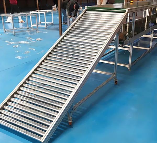 220V/380V/Manual Power Supply Inclined Roller Conveyor Line for Multi-Level Transfer
