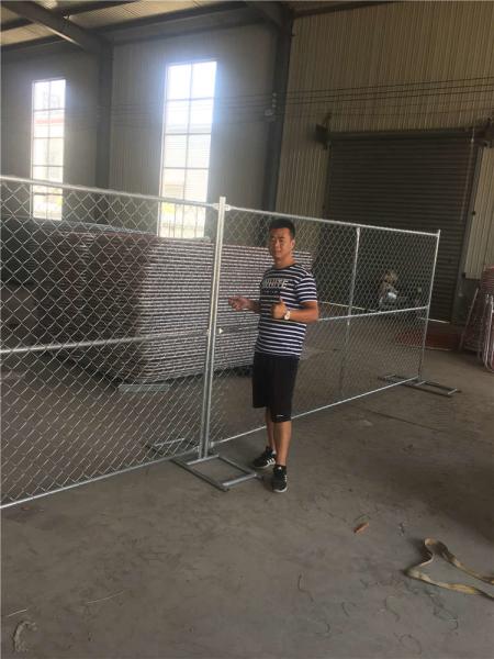 chain link temporary construction fence panels 6FT X 10F Mesh 2 3/8  x 2 3/8 ( 60mm x 60mm ) x 12 gauge wire
