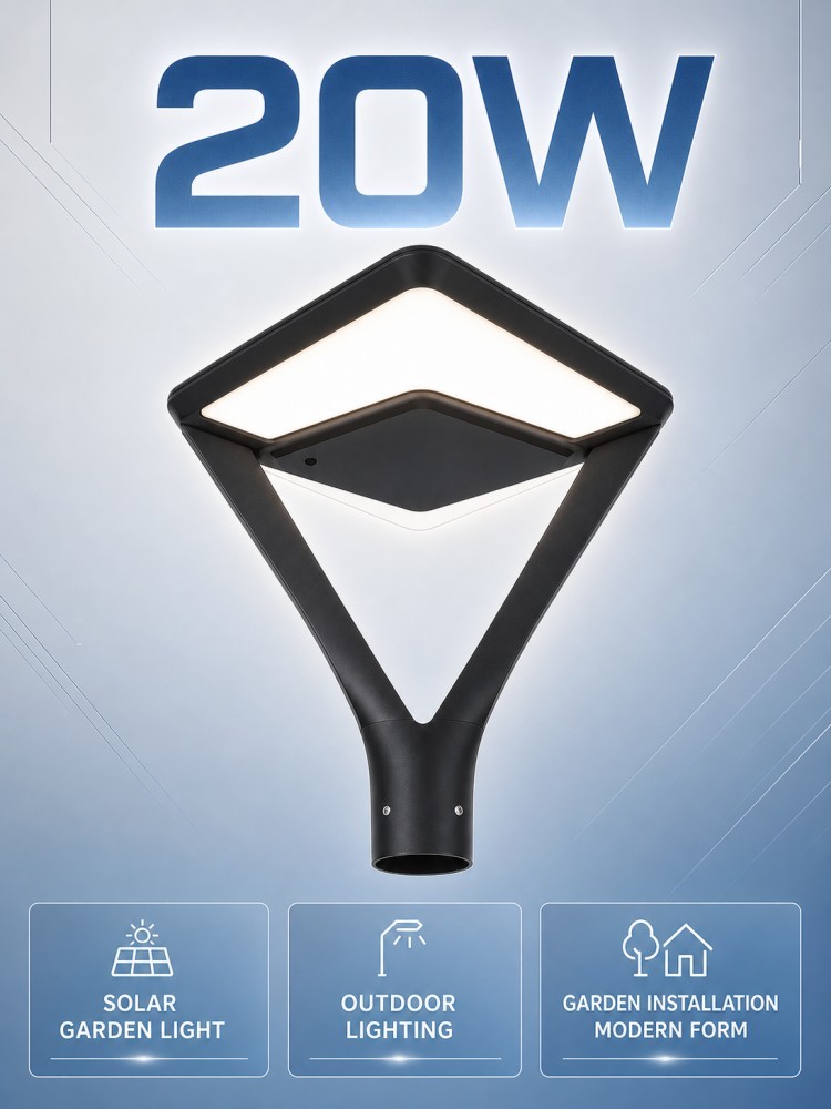 Outdoor Solar Garden Street Light with Multiple Beam Angle Solar LED Landscape Light
