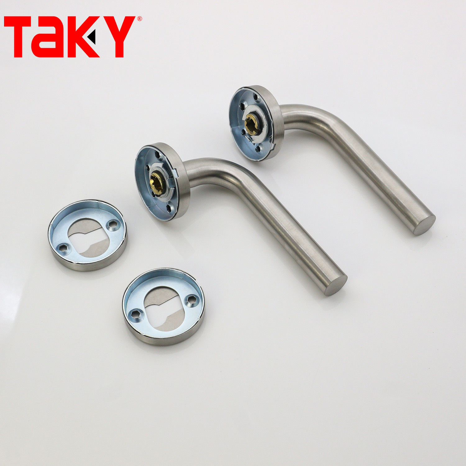Easy Installation Hotels Modern Polished Stainless Steel 304/201 Interior Door Lock Handles
