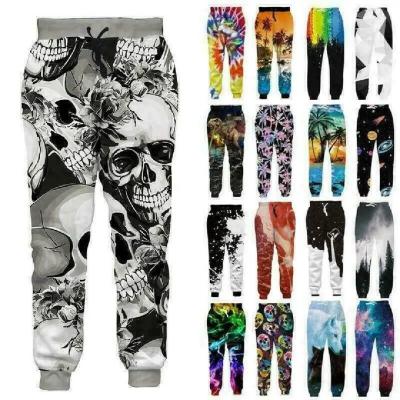 Customized Polyester Sublimation 3D Printed Joggers Trousers Casual Trousers Sport Sweat Pants