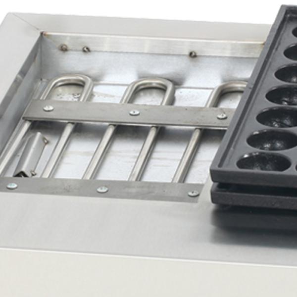 Three Plate Countertop Non-stick Fish Pellet Snack Equipment for Hotels and Restaurants