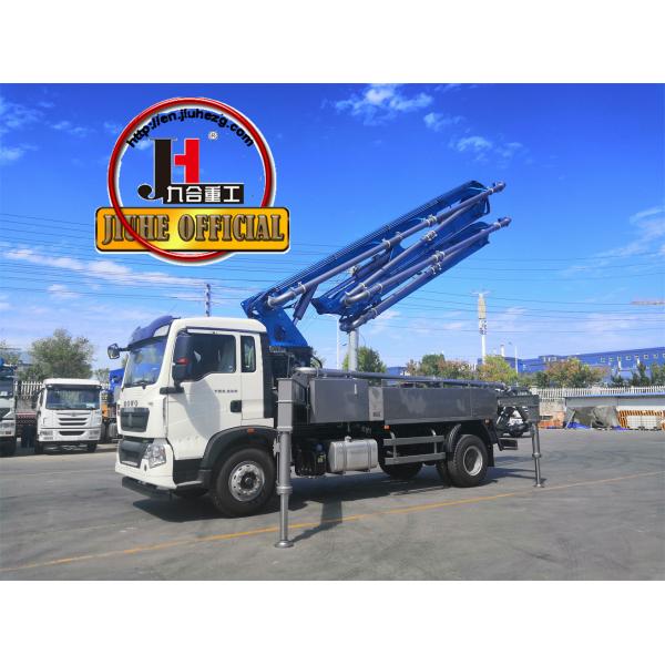 JIUHE 38M бетонный бум насос для грузовых автомобилей с гибким и большой мощностью насоса