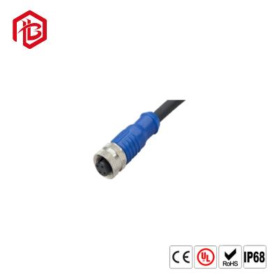 Pino masculino do conector 4 do cabo M12 da aviação D do código impermeável de IP67