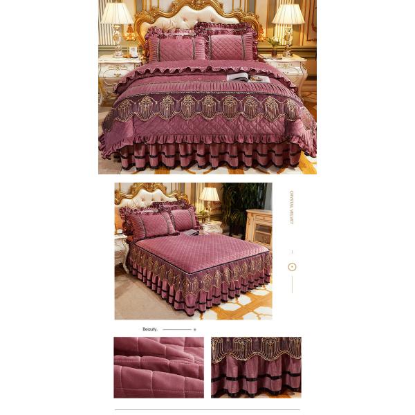 Set de ropa de cama de bodas de cuatro piezas con cuidado fácil