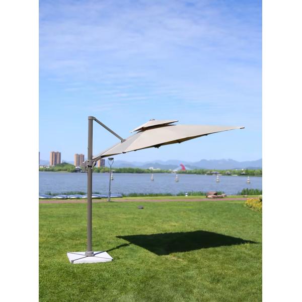 OU-001 Square Outdoor Furniture Patio 2.5*2.5 Meters Roman Sun Umbrella